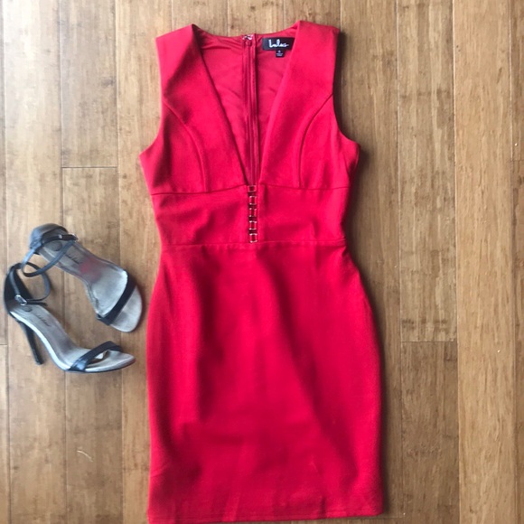 🆕 Lulus Red Sleeveless Bodycon Dress - Picture 2 of 8